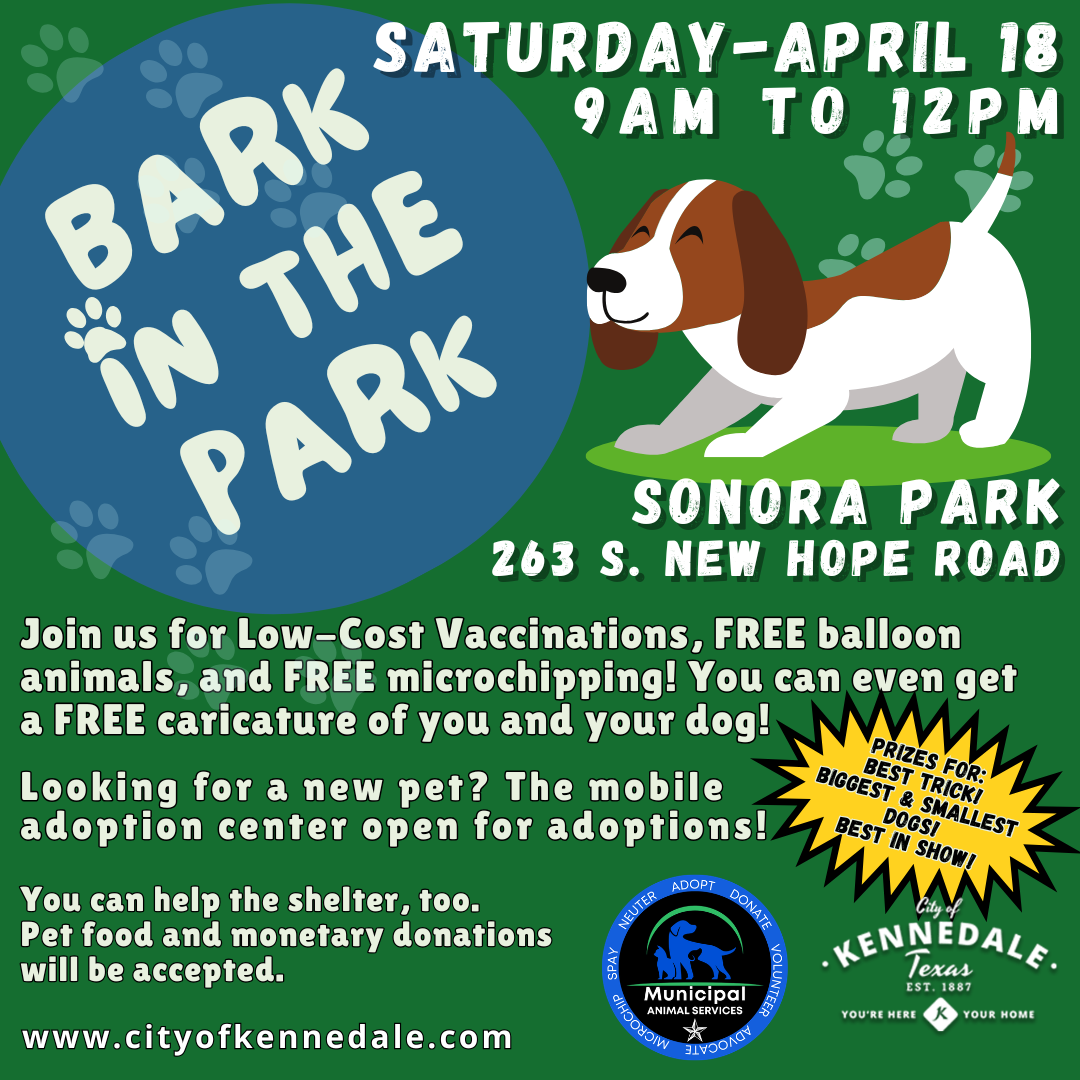 Bark in the Park Event information