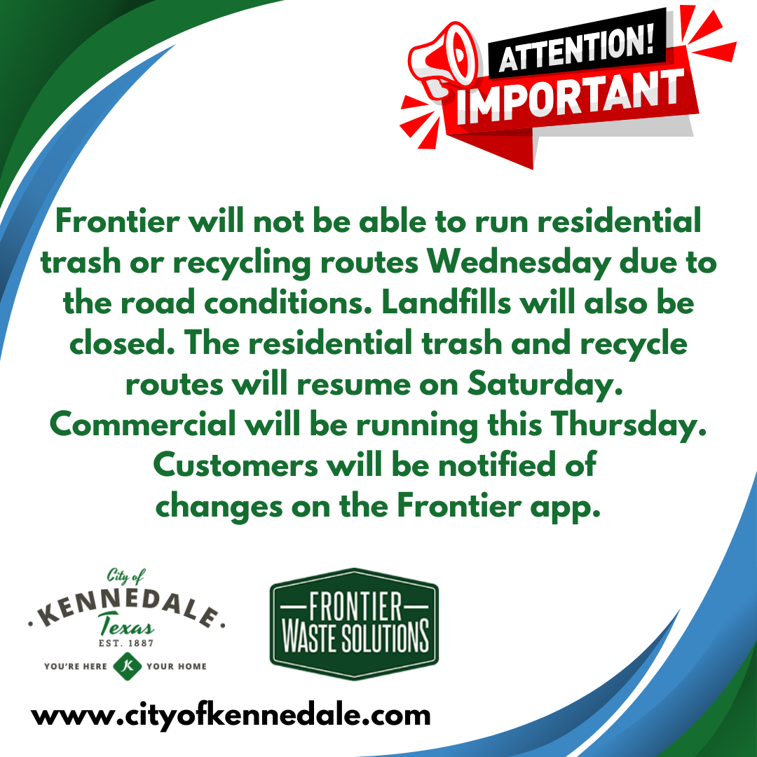 Cancellation Garbage pick up 1-28