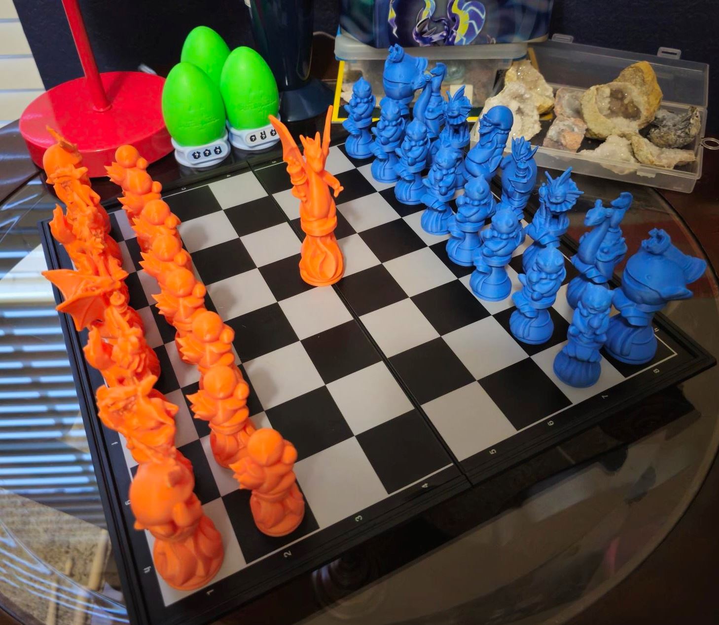 3D Printed Pokemon Chess Set 