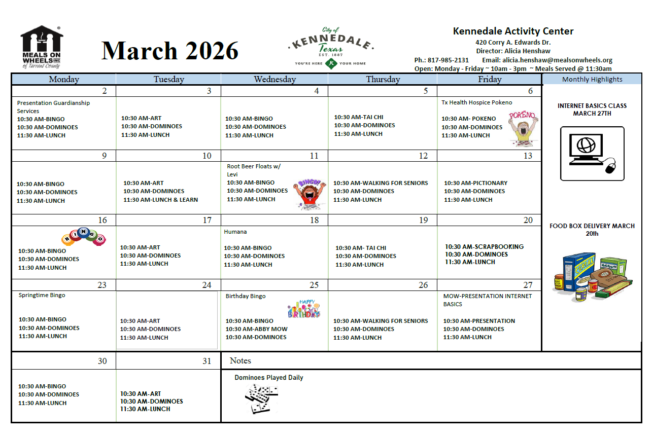 September 2025 Activity Calendar