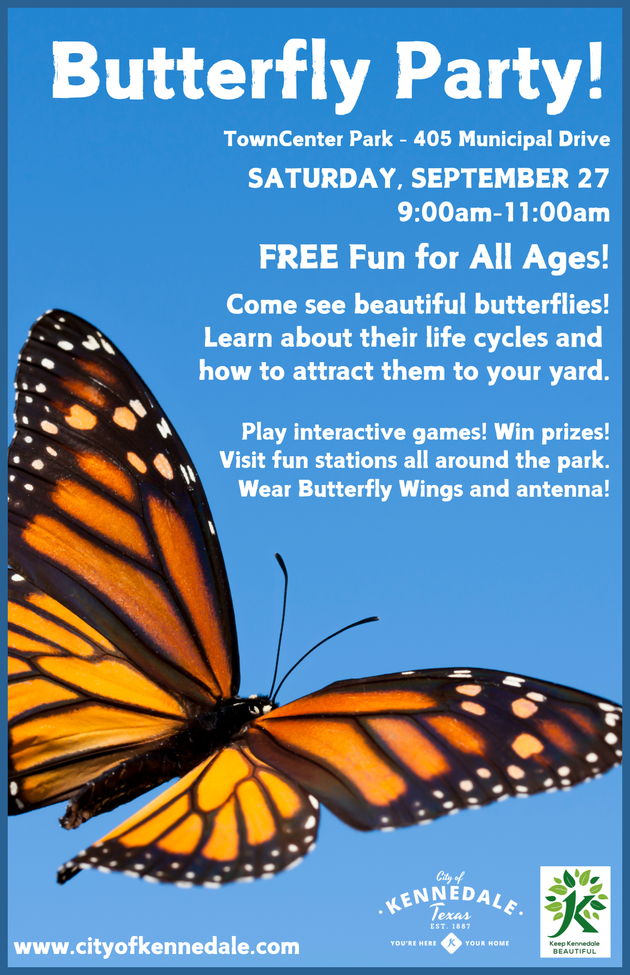 Butterfly Party Event Poster 2025